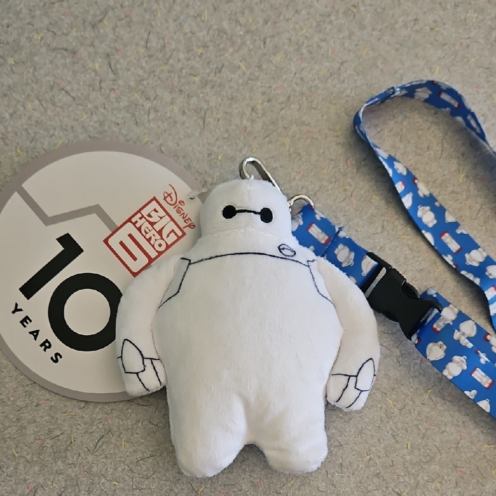 Disney Baymax Plush with Blue Lanyard